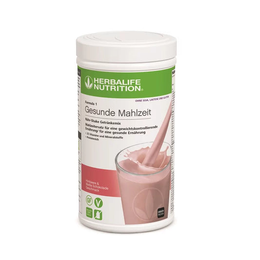 Himbeere & weiße Schokolade → „Herbalife Formula 1 Shake Himbeere weiße Schokolade 500g